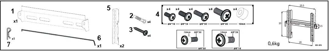 Continental-Edison-CE200FX12-Fixed-Wall-Tv-Mount-fig-4