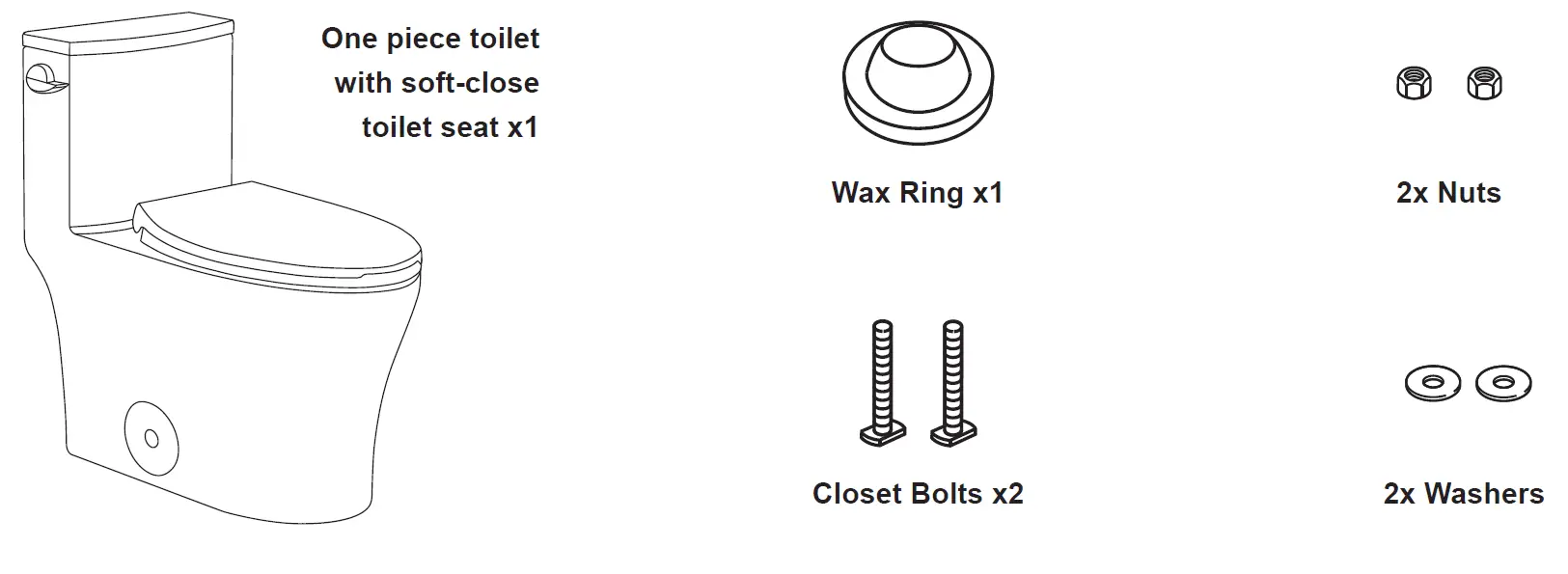 FINE FIXTURES MOTB16W Dual-Flush Elongated One-Piece Toilet 1