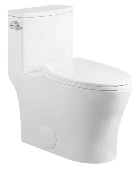 FINE FIXTURES MOTB16W Dual-Flush Elongated One-Piece Toilet