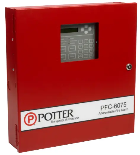 POTTER PFC 6075 75 Point Addressable Fire Alarm Control Panel