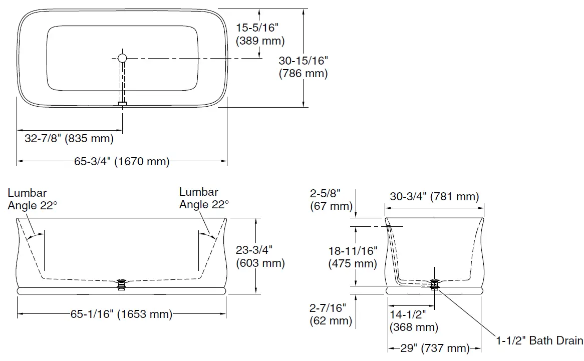 KOHLER-K-8334-Imperator-65-3-4-x-31-Freestanding-Bath-1