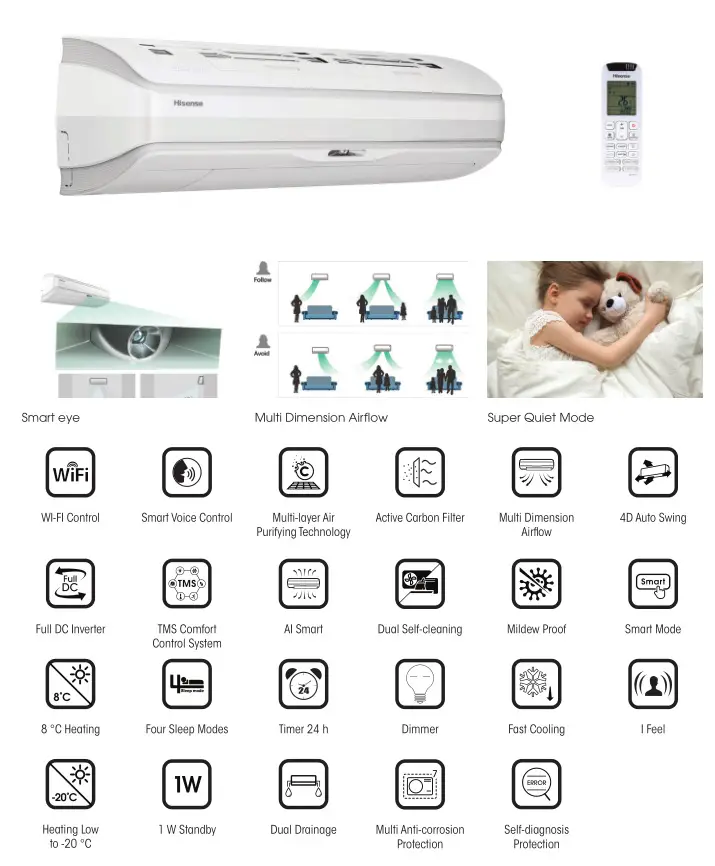 Hisense Residential Air Conditioners - Silentium Pro