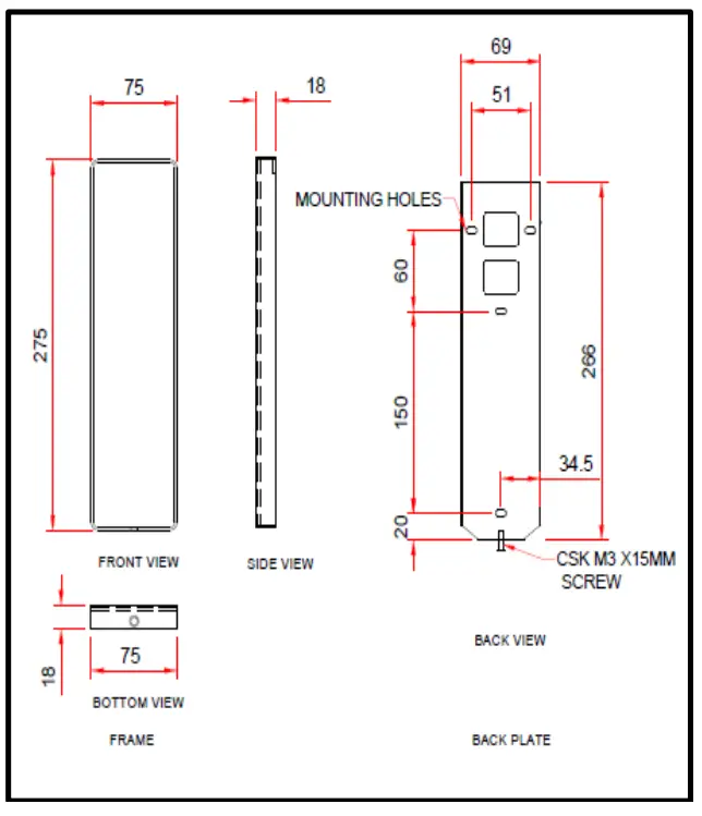 Inditech Online Parallel Lop 75x275 Dot Touch 24V Wall Mount - CONNECTION2