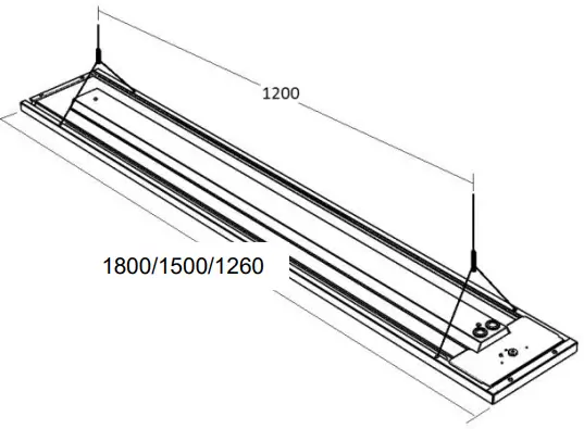 Dextra Rubix Suspended Installation - Luminaire comes