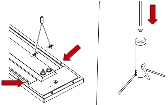 Dextra Rubix Suspended Installation - depress top o