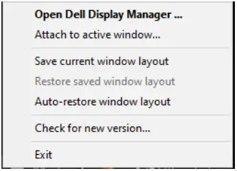 DELL S2422HZ S2722DZ Video Conferencing Monitor User Guide - Right-click the DDM icon to check the latest DDM version