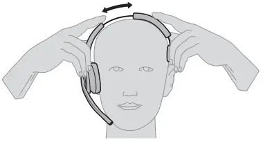 poly Savi 8210 Wireless Dect Headset System-Adjust the headband