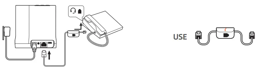 poly Savi 8210 Wireless Dect Headset System-Desk phone with