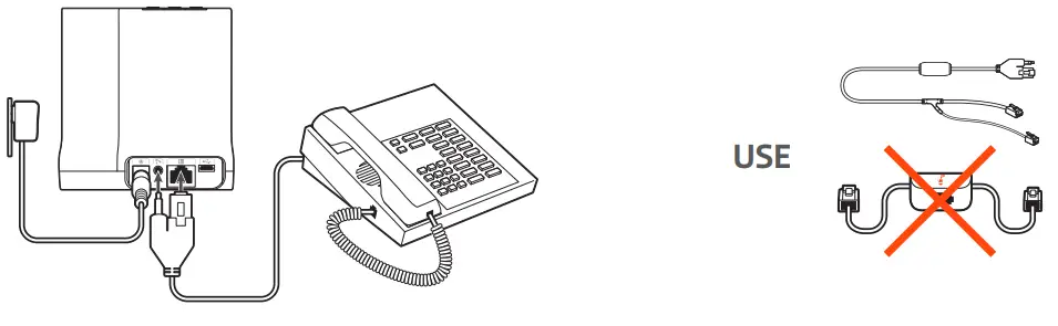 poly Savi 8210 Wireless Dect Headset System-Desk phone