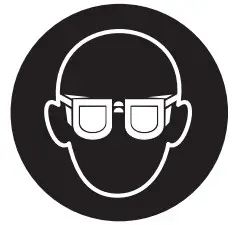 Wear safety goggles icon