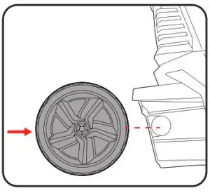 ozito HPW-2030 2030psi 1800W High Pressure Washer - Transport Wheels 1