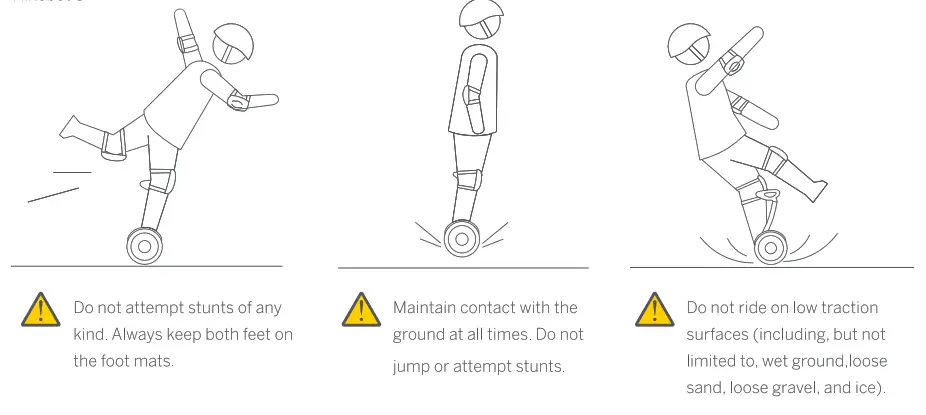 Warning and Safe Riding instructions