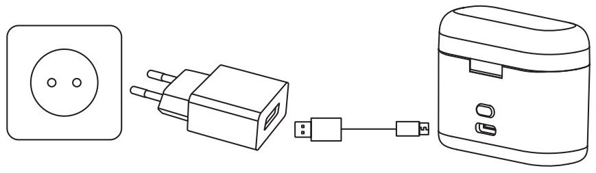 acme BH420W True Wireless Earbuds Headphones- charging case