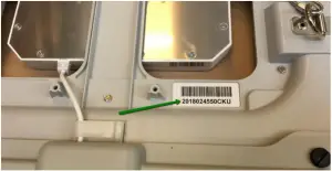 RTLS license plate barcode on back