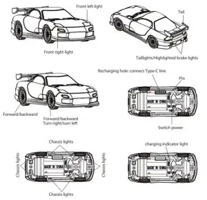 TURBO RACING B096LK3HS5 1 76 Remote Control Car - Function description