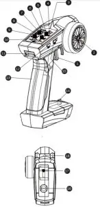 TURBO RACING B096LK3HS5 1 76 Remote Control Car - Functions Transmitter