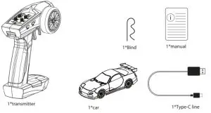 TURBO RACING B096LK3HS5 1 76 Remote Control Car - The package contains