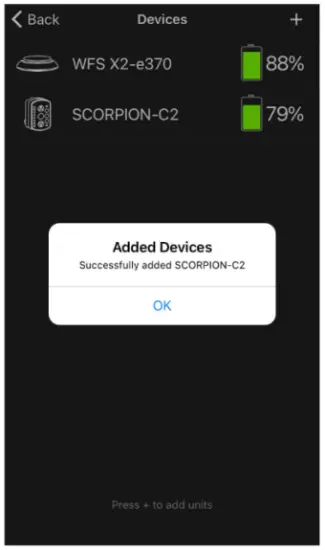 Pairing X2 devices with the app