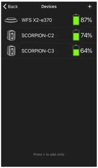 Pairing X2 devices with the app