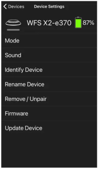 Pairing X2 devices with the app