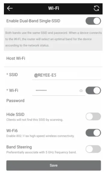 REYEE RG E5 Mesh Smart WiFi 6 Router - Internet by Web2