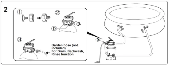 FOR POOL WITH 2 VALVES