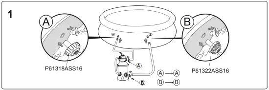 FOR POOL WITH 2 VALVES