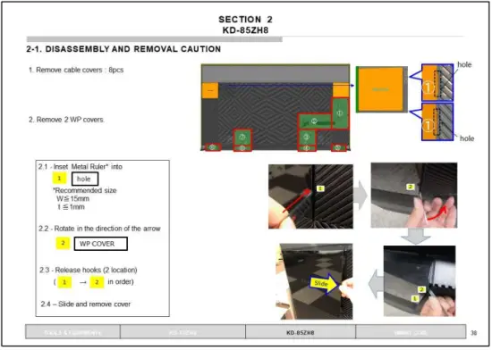 Disassembly And Removal Caution