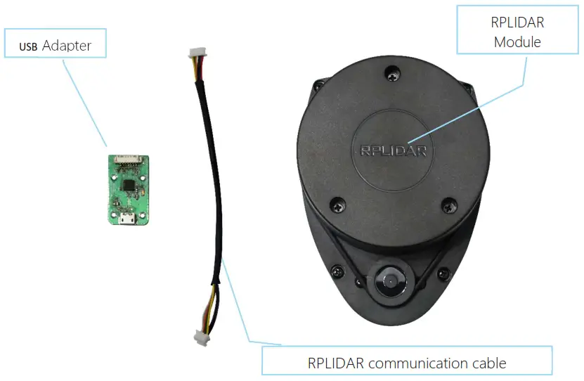 SLAMTEC AIM8 Rplidar A1 Low Cost 360 Degree Laser Range Scanner - SB cable
