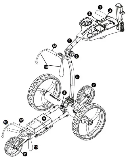 Callaway A44084 Traverse Remote Control Electric Cart - PARTS LIST