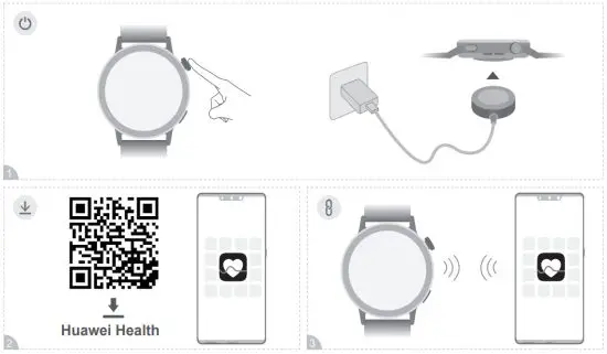 HUAWEI MIL B19 42mm Gold Stainless Steel Wtach