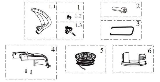 greenworks STF307 40V 15 Inch Cordless String Trimmer - PARTS