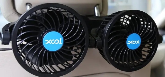 Car-Fan,-XOOL-Electric-Car-Fans-for-Rear-Seat-Passenger-Portable-Car-Seat-Fan-Headrest-image