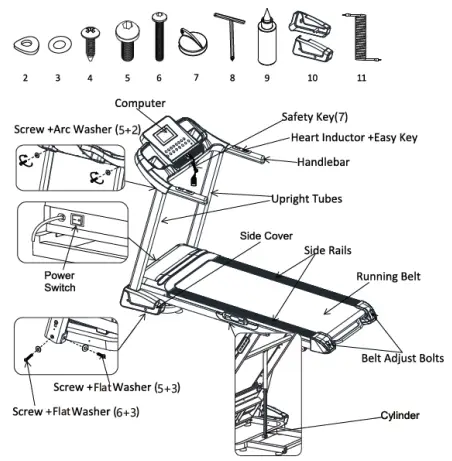 vivaDia- K013- 1-16kmph- Motorised- Treadmill-fig-1