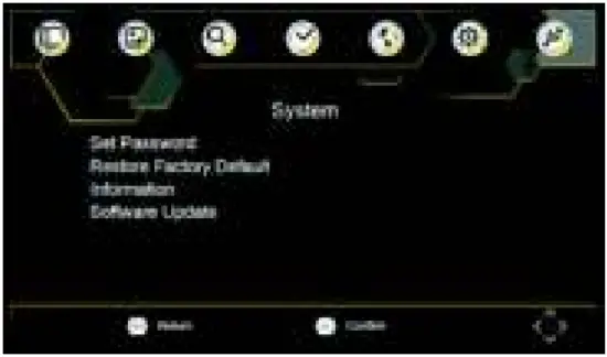 Lenco TFT 1028BK Portable Television HD - DOWN key