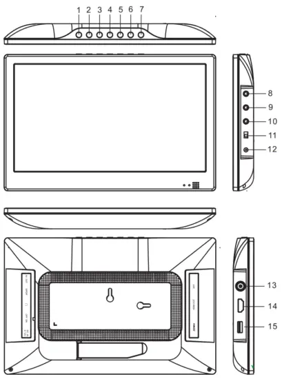 Lenco TFT 1028BK Portable Television HD - Main Unit