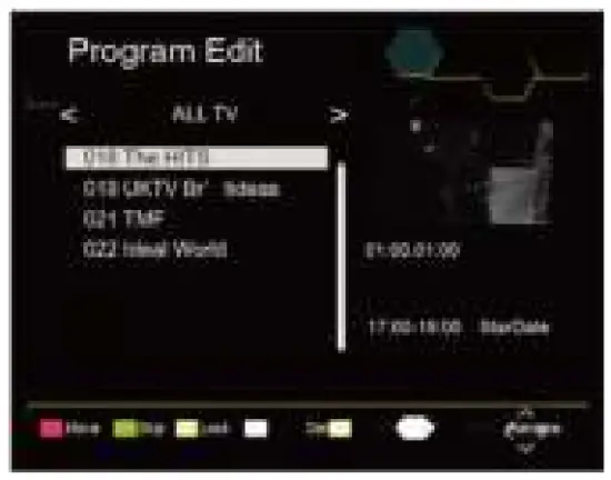 Lenco TFT 1028BK Portable Television HD - Program Edit