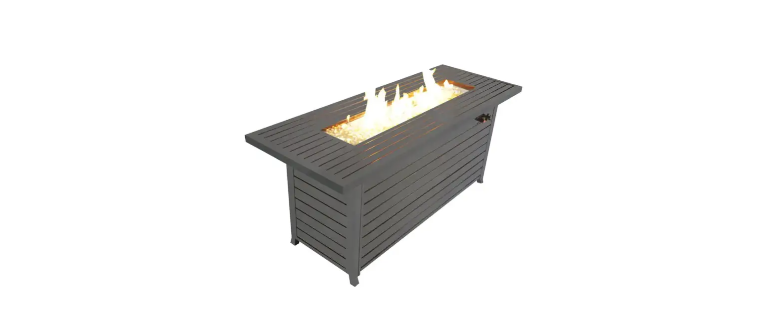 Afoxsos Wellfp-ra 57 Inch Dark Brown Outdoor Propane Gas Metal Fire Pit Table Owner's Manual
