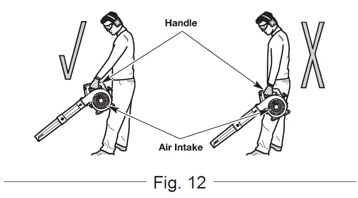 SENIX BLV4QL-M 4-Cycle Engine Gasoline Powered Blower Vacuum Cleaner FIG 25