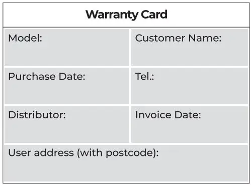 JOYROOM ZR-ZS290 Magnetic Wireless Car Charger Holder User Manual - Warranty Card