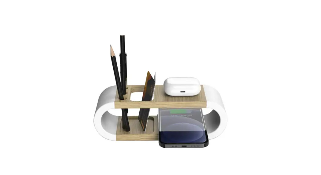 Etech Groups 17159 Desk Organizer With Wireless Charger User Manual