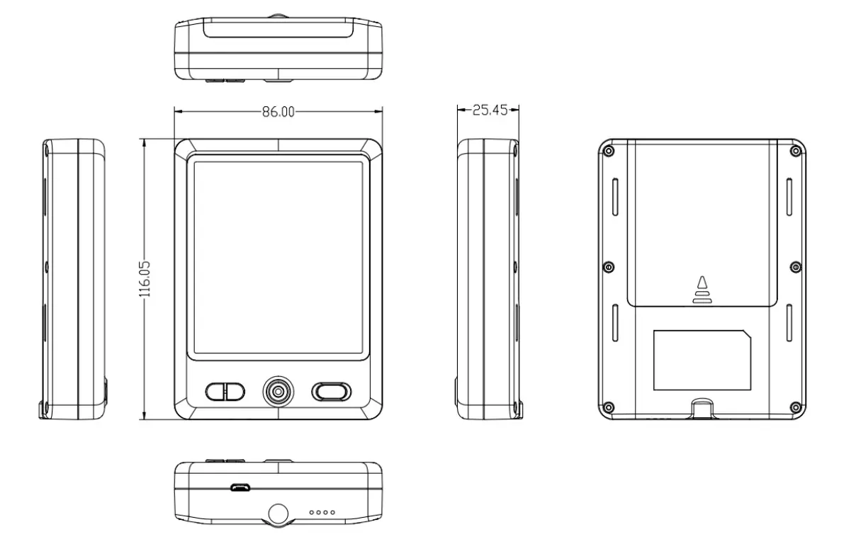 Shenzhen Afu Intelligent Internet Technology AFU-THY-0004 Intelligent Temperature Measuring Box - External dimension drawing