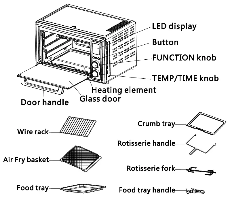 COSMO-COS-317AFOSS-Electric-Toaster-Oven-with-Air Fryer-FIG-1