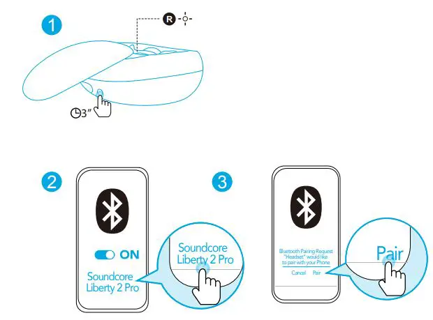 soundcore Liberty 2 Pro User Guide - PAIRING