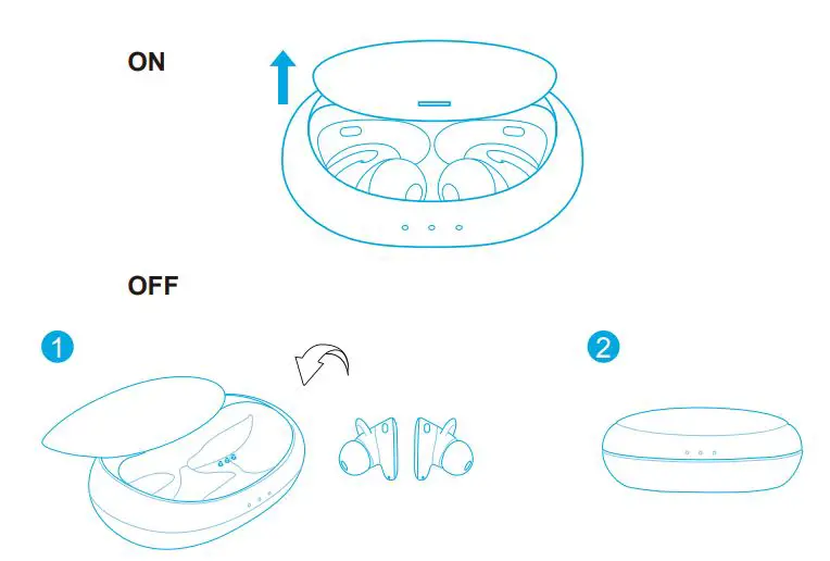 soundcore Liberty 2 Pro User Guide - POWERING ON OFF