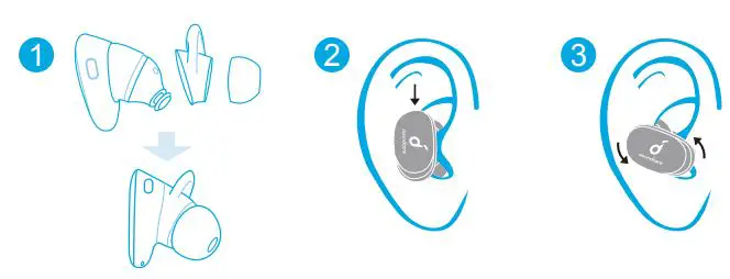 soundcore Liberty 2 Pro User Guide - WEARING