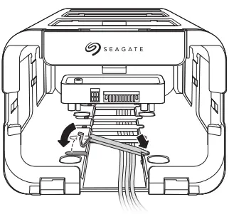 Route cables through the front of Lyve Mobile Mount