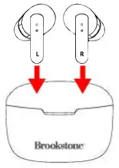 Brookstone AP08 TOUCHPRO True Wireless Pro Earbuds - chrging the case 2