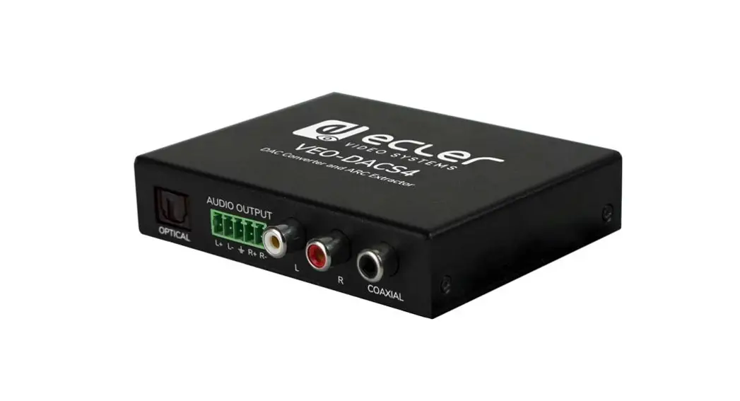 Ecler Veo-dacs4 Hdmi 2.0 Audio Embedder And Extractor User Manual