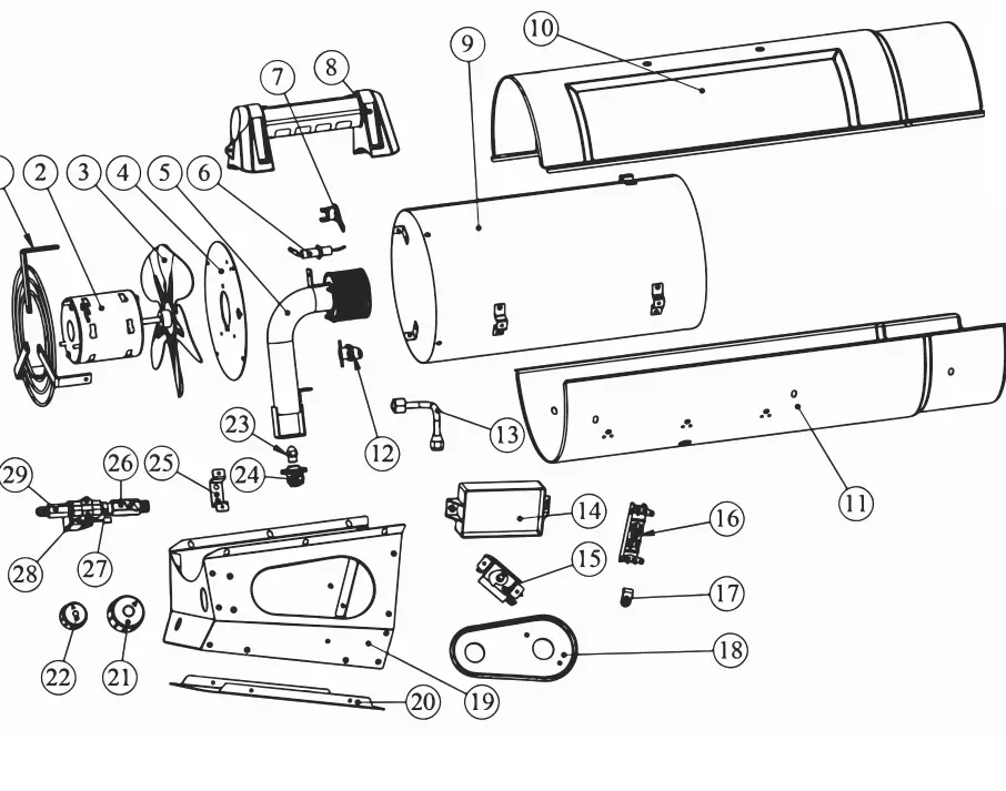 DEWALT DXH170FAVT Forced Air Propane Construction Heater - fIG 2